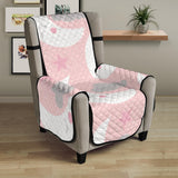 Cute moon cloud star pattern pink dot background Chair Cover Protector