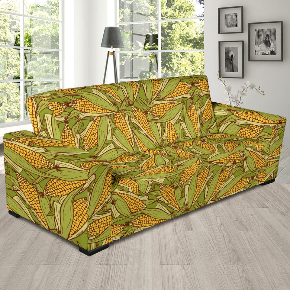 Corn Pattern Print Design 01 Sofa Slipcover