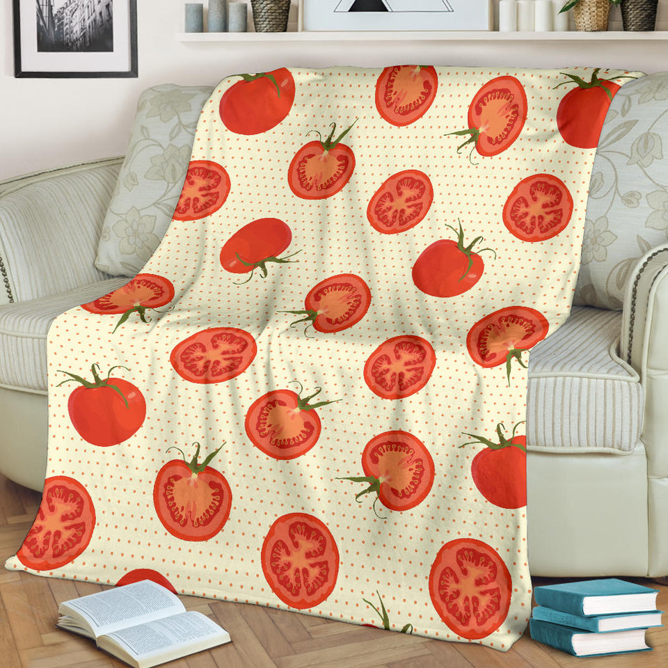 Tomato Dot Background Premium Blanket