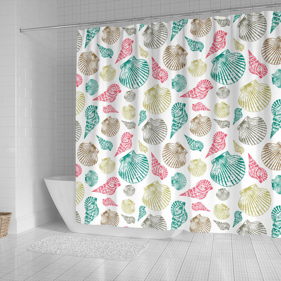 Colorful Shell Pattern Shower Curtain Fulfilled In US