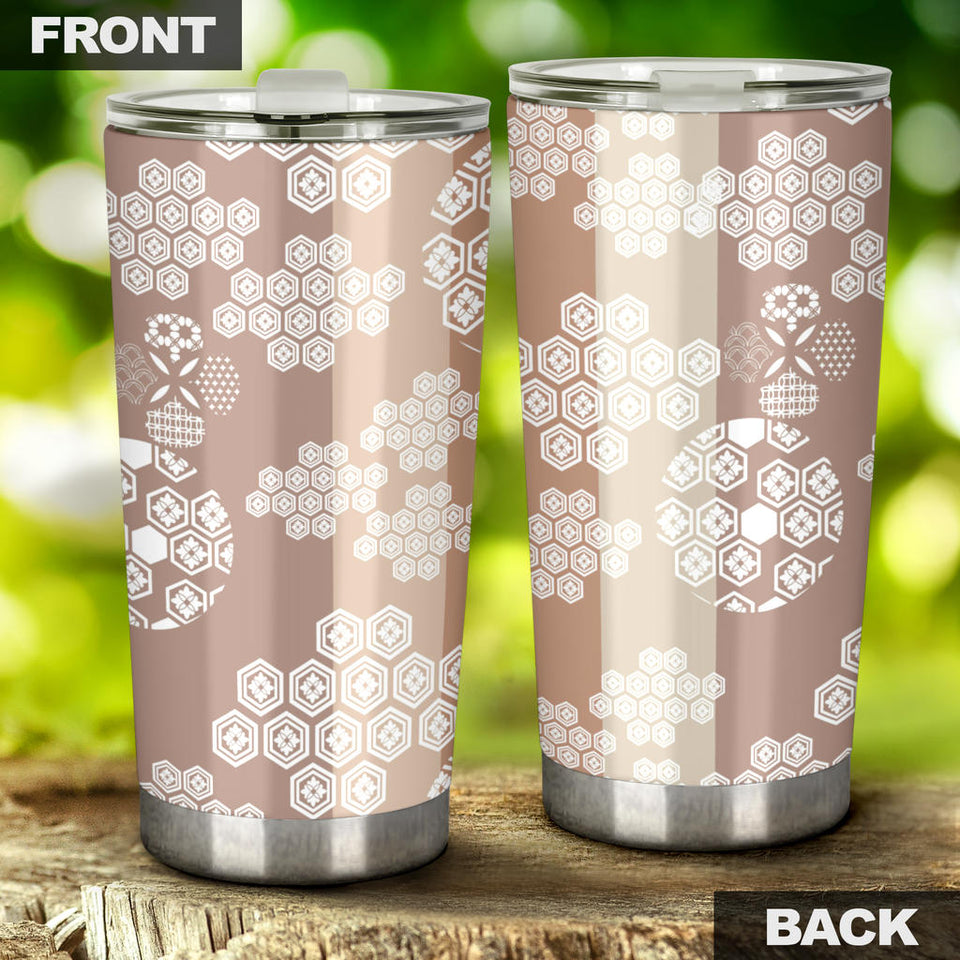Beautiful Hexagon Japanese  Pattern Tumbler