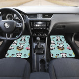 Cute Baby Panda Pattern Front And Back Car Mats