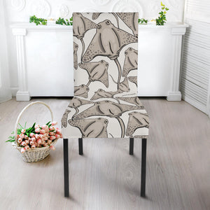 Stingray Pattern Print Design 05 Dining Chair Slipcover