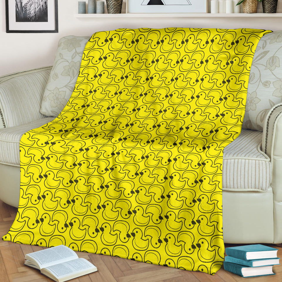 Duck Toy Pattern Print Design 02 Premium Blanket