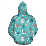 Christmas Cute Siberian Husky Puppie Pattern Men Women Pullover Hoodie