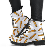 French Fries Potato Pattern Leather Boots