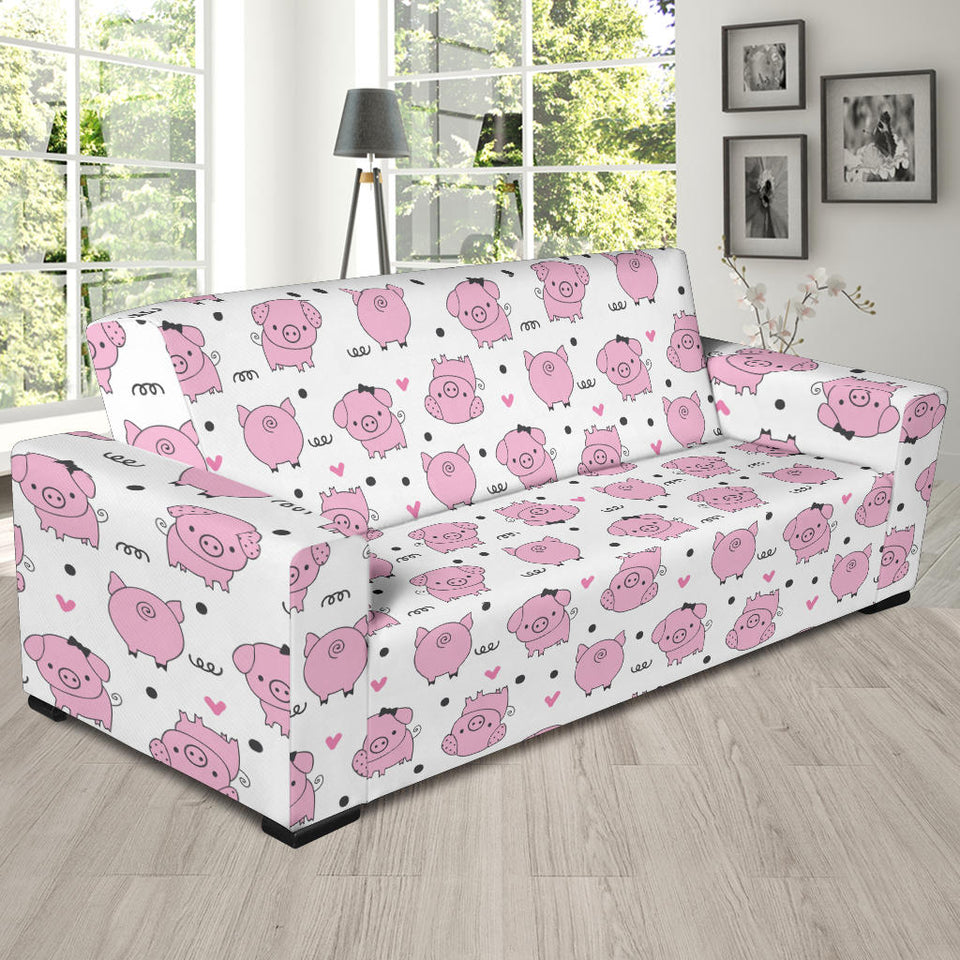 Pig Pattern Print Design 03  Sofa Slipcover
