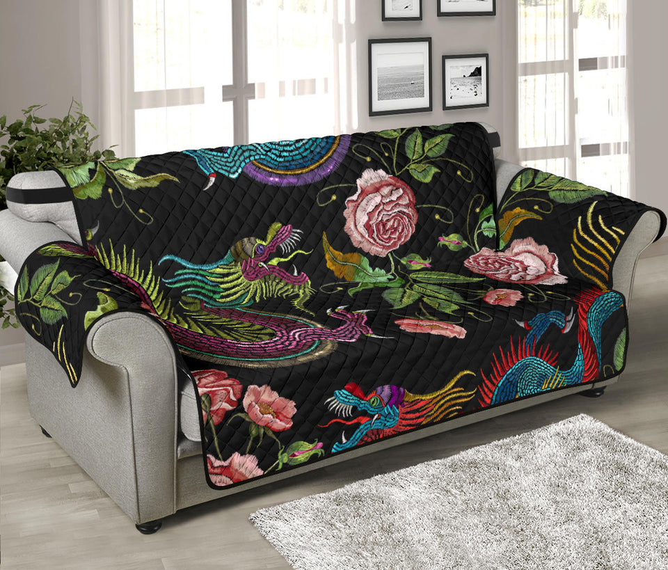 Dragons flower pattern Sofa Cover Protector