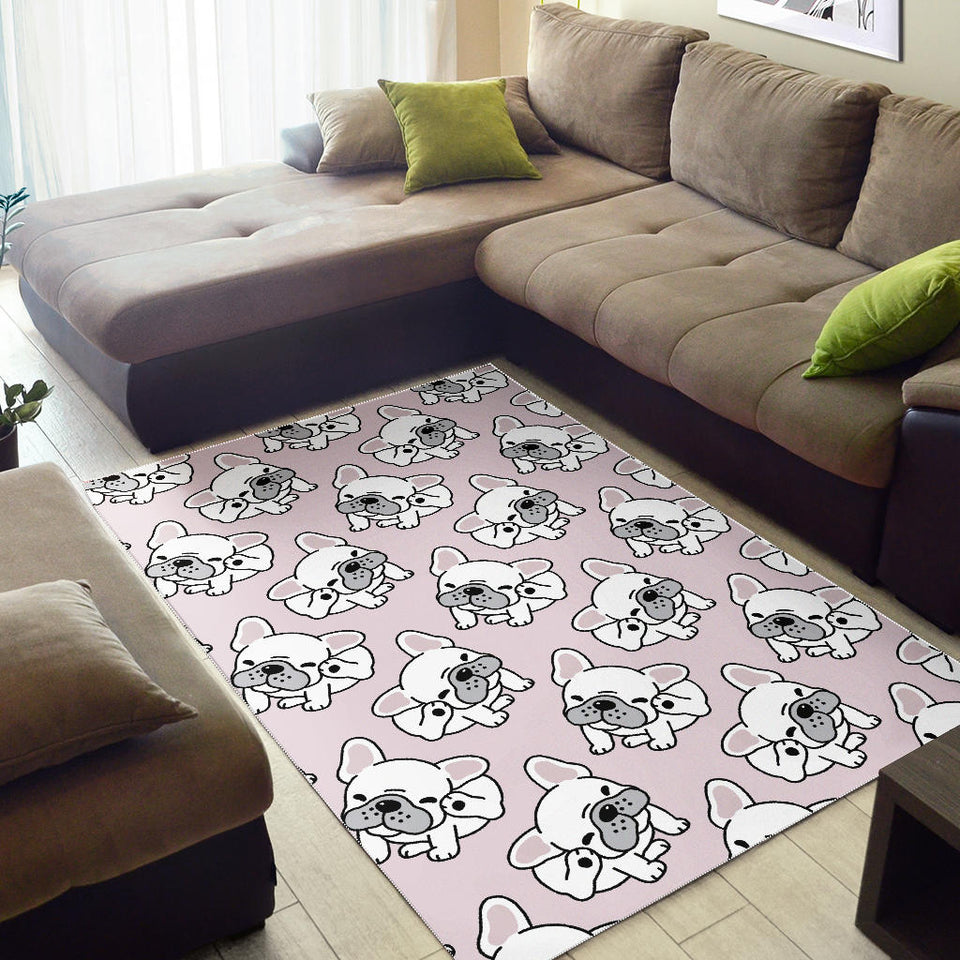 Cute French Bulldog Pattern Area Rug