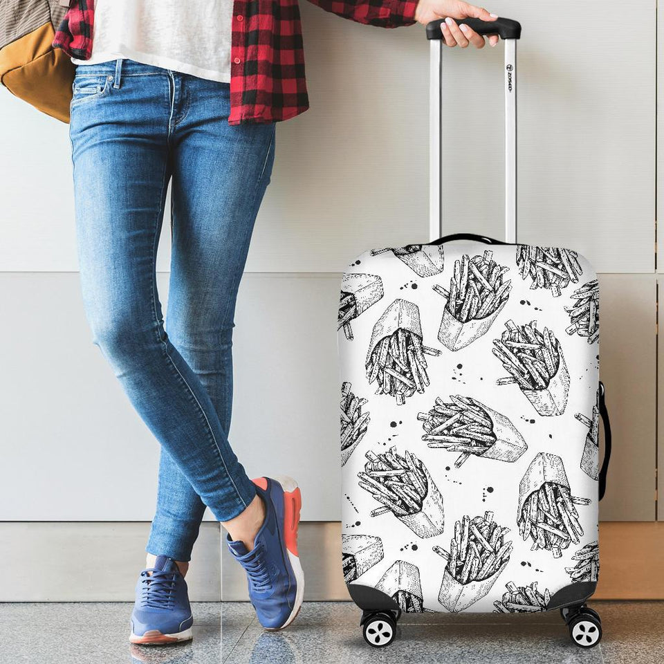 Hand Drawn French Fries Pattern Cabin Suitcases Luggages