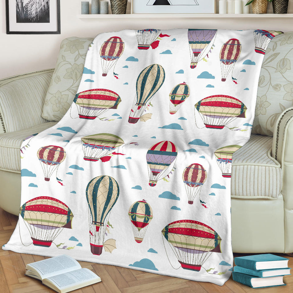 Hot Air Balloon Pattern Premium Blanket