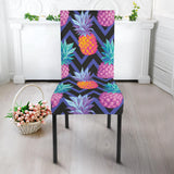 Pineapples Pattern Zigzag Background Dining Chair Slipcover