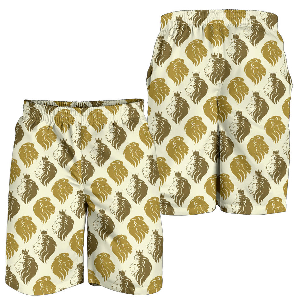 Lion Pattern Print Design 02 Men Shorts