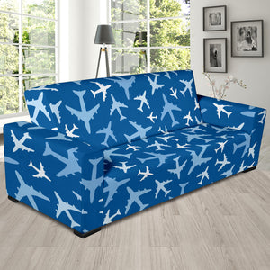 Airplane Pattern In The Sky Sofa Slipcover