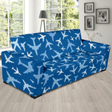 Airplane Pattern In The Sky Sofa Slipcover