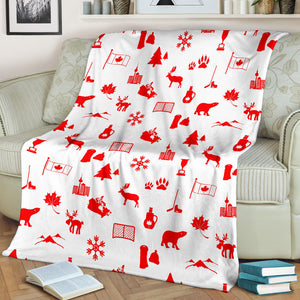 Canada Pattern Print Design 04 Premium Blanket