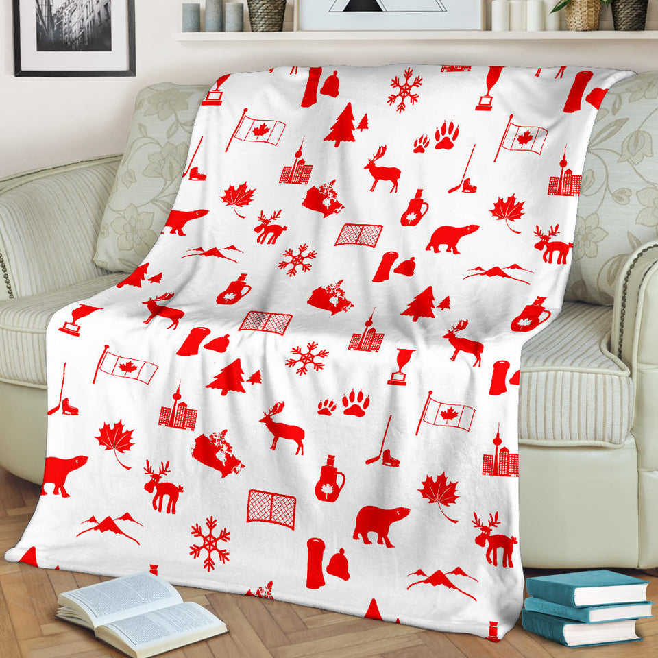 Canada Pattern Print Design 04 Premium Blanket