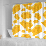 Cheese Slice Pattern Shower Curtain Fulfilled In US