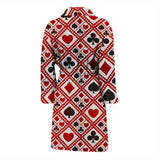 Casino Cards Suits Pattern Print Design 03 Men's Bathrobe