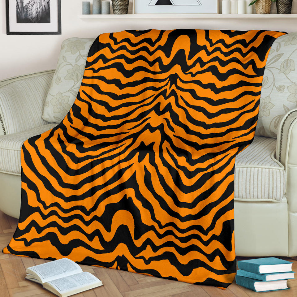 Bengal Tigers Skin Print Pattern Premium Blanket