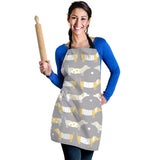 Cute Dachshund Dog Pattern Adjustable Apron