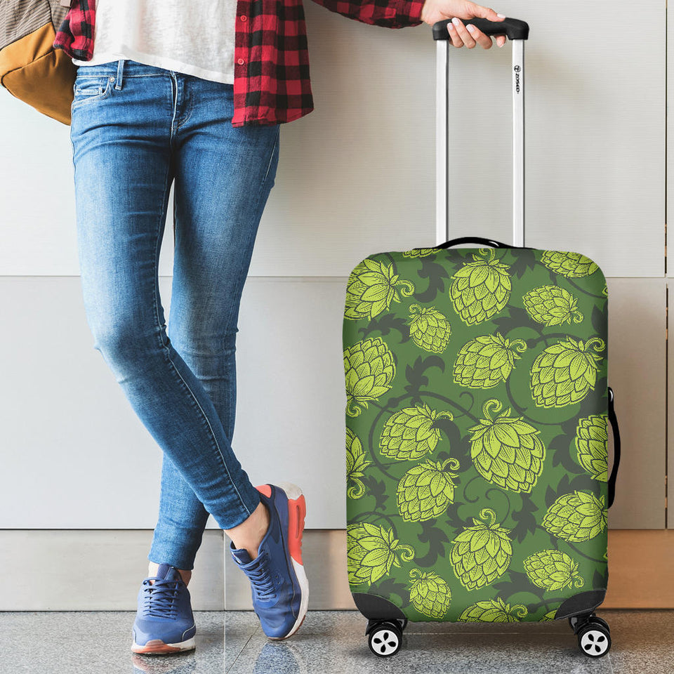 Hop Patternn Hop Cone Background Luggage Covers