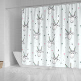 Cute Goat Design Pattern Shower Curtain Fulfilled In US