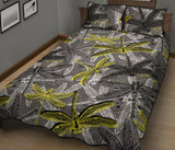 Hand drawn dragonfly pattern Quilt Bed Set