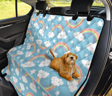Cute Rainbow Clound Star Pattern Blue Background Dog Car Seat Covers