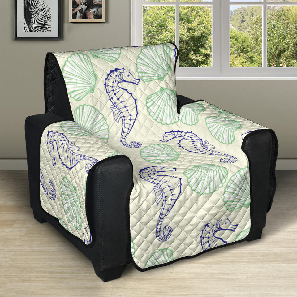 Seahorse shell pattern Recliner Cover Protector