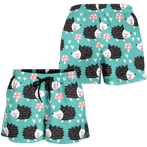 Hedgehog Pattern Print Design 03 Women Shorts