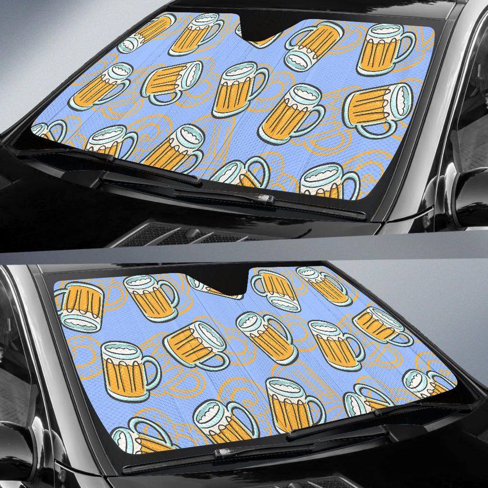 Beer Pattern Car Sun Shade