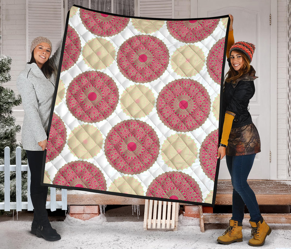 Circle Indian Pattern Premium Quilt