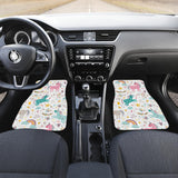 Colorful Unicorn Pattern Front And Back Car Mats