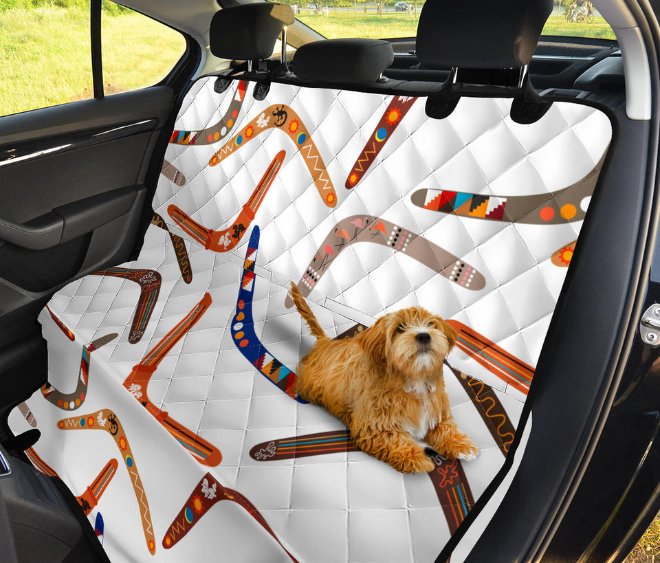 Boomerang Australian Aboriginal Ornament Pattern Dog Car Seat Covers