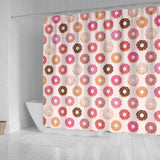 Colorful Donut Pattern Shower Curtain Fulfilled In US
