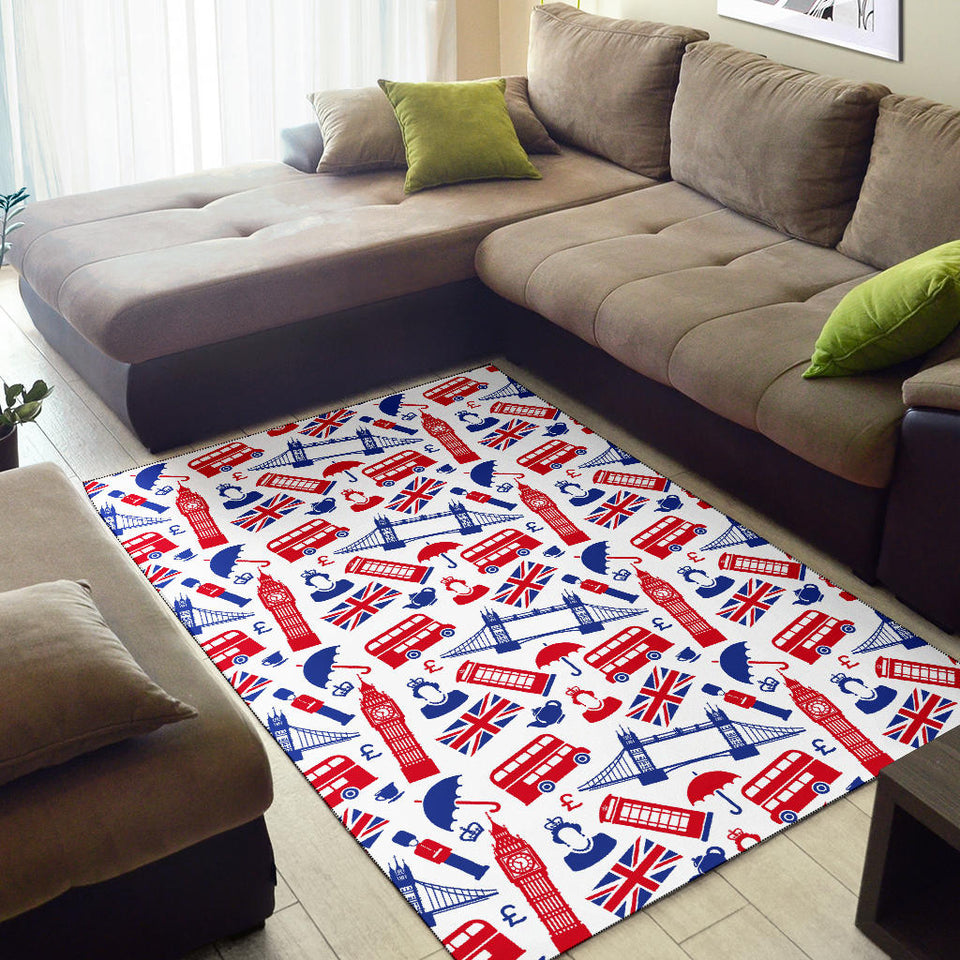 British Pattern Print Design 01 Area Rug