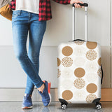 Gold Texture Mushroom Pattern Cabin Suitcases Luggages
