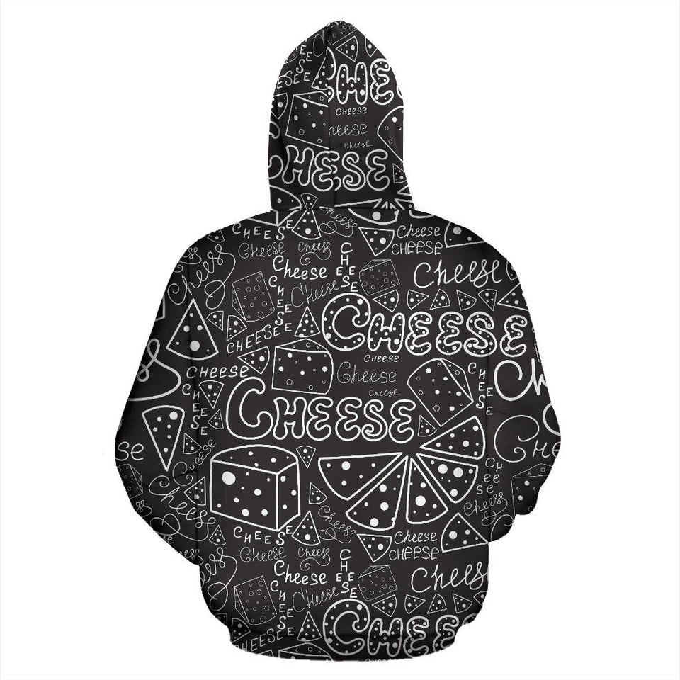 Handwritten Cheese Pattern Men Women Pullover Hoodie
