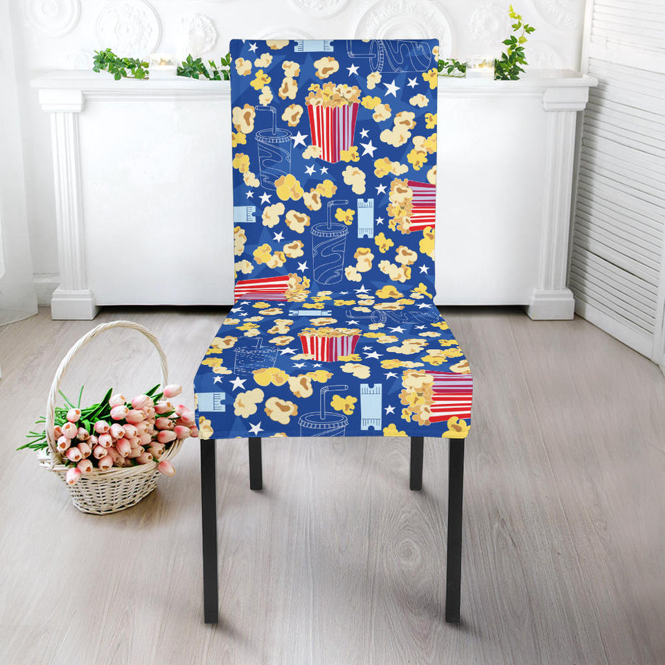 Popcorn Pattern Print Design 01 Dining Chair Slipcover