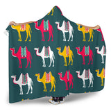 Camel Pattern Hooded Blanket