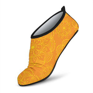 Orange Traditional Indian Element Pattern Aqua Shoes