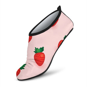 Strawberry Beautiful Pattern Aqua Shoes