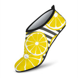 Slice Of Lemon Design Pattern Aqua Shoes