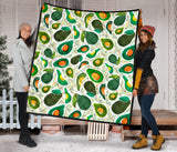 Avocado Design Pattern Premium Quilt