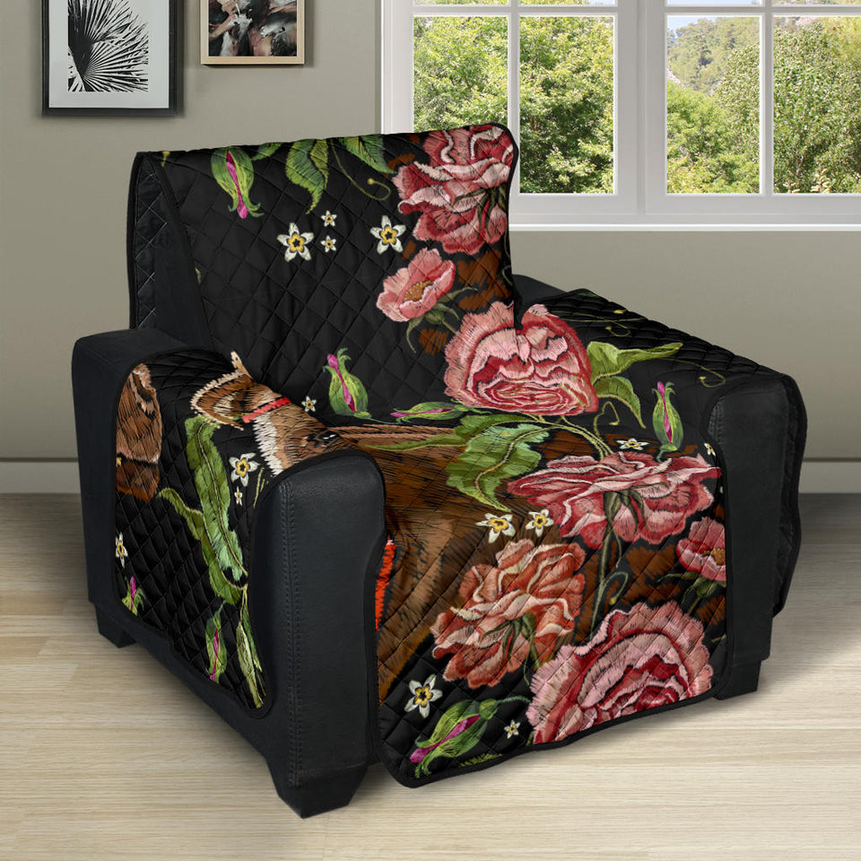 Horse head wild roses pattern Recliner Cover Protector
