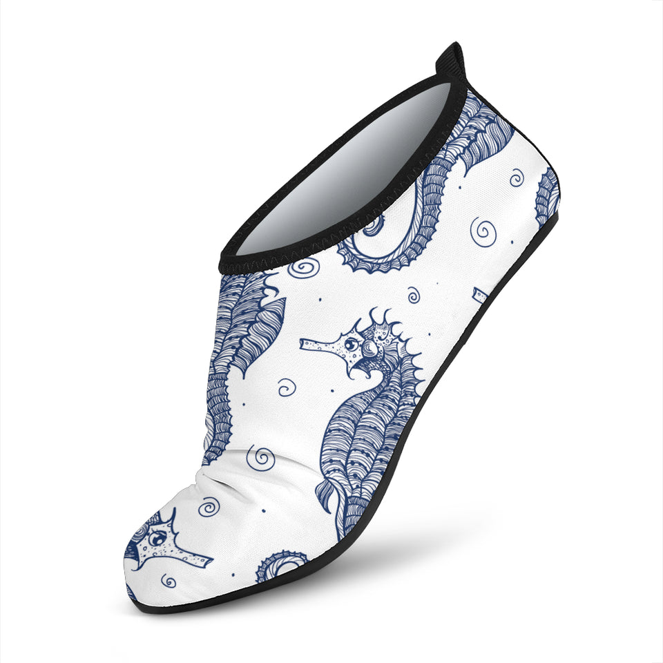 Seahorse Pattern Background Aqua Shoes