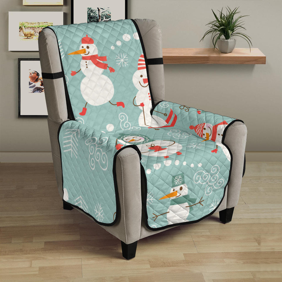 Cute snowman pattern Chair Cover Protector
