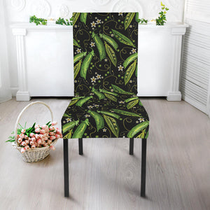 Green Peas Pattern Print Design 02 Dining Chair Slipcover