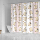 Cute Owl Leaf Shower Curtain Fulfilled In US